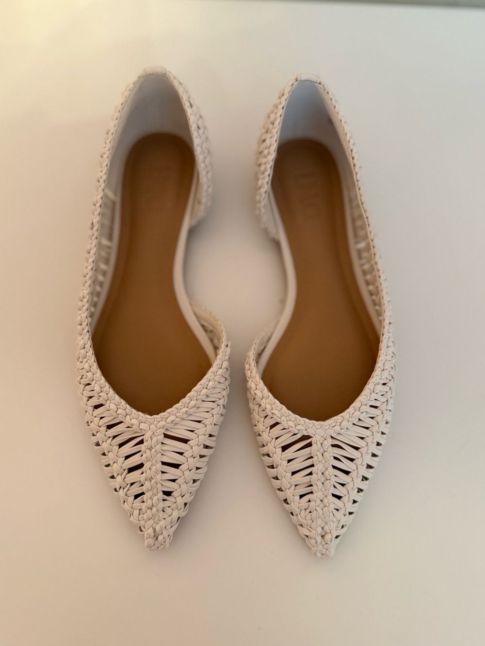 INC white Woven Pointed-Toe Women's flats size 6 NWOT